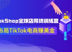TikTokShop全球店带货训练营【更新9月份】助力布局TikTok电商赚美金