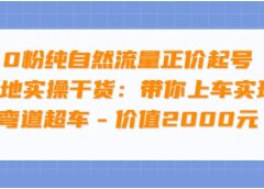 0粉纯自然流量正价起号基地实操干货：带你上车实现弯道超车 - 价值2000元