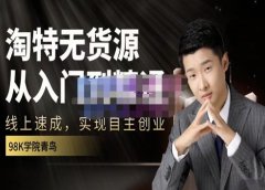 98k学院的淘特无货源线上速成课,从入门到精通,让你最小投入,最高回报