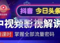 嚴如意·中视频影视解说—掌握流量密码,自媒体运营创收,批量运营账号