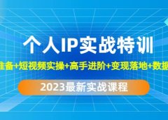 2023个人IP实战特训:基础准备+短视频实操+高手进阶+变现落地+数据+电商