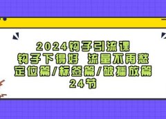 2024钩子·引流课：钩子下得好 流量不再愁，定位篇/标签篇/破播放篇/24节