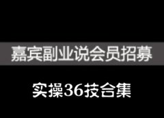嘉宾副业说实操36技合集,价值1380元