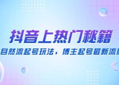 抖音上热门秘籍:15种自然流起号玩法,博主起号最新流量密码