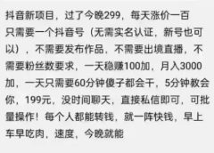 摸鱼思维·抖音新项目,一天稳赚100+,亲测有效【付费文章】