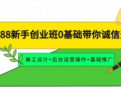 1688新手创业班0基础带你诚信通:美工设计+后台运营操作+基础推广