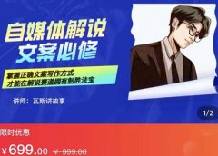 瓦斯讲故事·自媒体影视解说核心教学,在家就能挣到跟普通上班一样的工资
