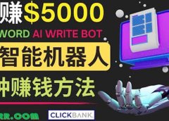 月赚5000美元的网络营销利器,利用Ai写作工具Anyword赚钱的三种途径