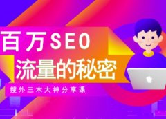 SEO实操培训:玩转百万SEO流量,助力站长快速提升流量(搜外三木大神分享课)