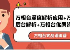 万相台实战训练课:万相台深度解析应用+万相台后台解析+万相台优质资源位