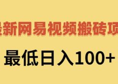 2022网易视频搬砖赚钱,日收益120(视频教程+文档)