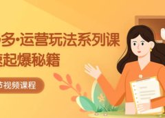 2023拼多多-运营玩法系列课:快速起爆秘籍(5节视频课)