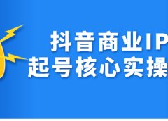 抖音商业IP起号核心实操课，带你玩转算法，流量，内容，架构，变现