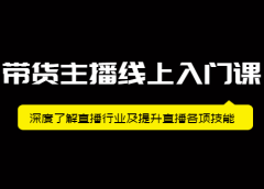 带货主播线上入门课,深度了解直播行业及提升直播各项技能