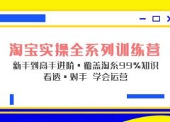 淘宝实操全系列训练营 新手到高手进阶·覆盖·99%知识 看透·对手 学会运营