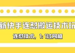 对外收费990的最新快手连怼搬运技术玩法，1:1过同框技术（4月10更新）