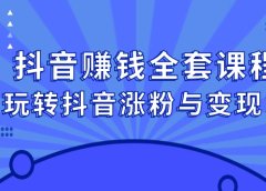 抖音赚钱全套课程,玩转抖音涨粉与变现