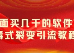 外面卖几千的软件病毒式裂变引流教程,病毒式无限吸引精准粉丝【揭秘】