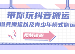 带你玩抖音,浅谈道具搬运以及青少年模式搬运【视频课程】
