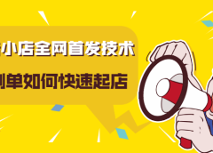 抖音小店全网首发技术,不刷单如何快速起店【视频课程】