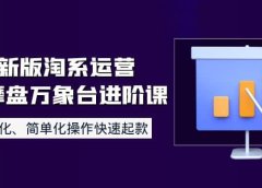 8月新版淘系运营达摩盘万象台进阶课:流程化、简单化操作快速起款