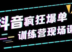 抖音短视频疯狂-爆单训练营现场课（新）直播带货+实战案例