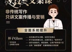 杯子Glass超级文案课,非传统写作,只讲文案传播与营养