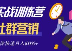社群营销全套体系课程,助你了解什么是社群,教你快速步入月营10000+