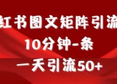《小红书图文矩阵引流法》 10分钟-条 ,一天引流50+
