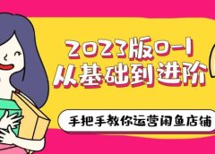 2023版0-1从基础到进阶，手把手教你运营闲鱼店铺（10节视频课）
