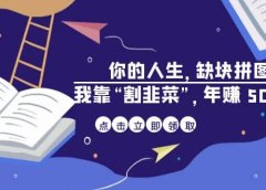 某高赞电子书《你的 人生,缺块 拼图——我靠“割韭菜”,年赚 500 万》