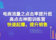 电商流量之点击率提升班+高点击神图训练营:快速起爆,提升销售
