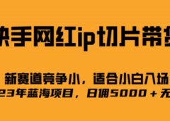 快手网红ip切片新赛道，竞争小事，适合小白 2023蓝海项目