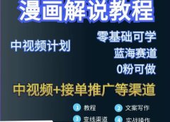 漫画解说保姆级教程,彻底解决版权问题,轻松月入上万