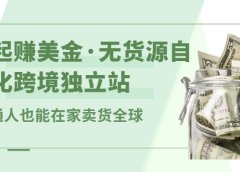 一起赚美金·无货源自动化跨境独立站,普通人业余时间也能在家卖货全球【无提供插件】