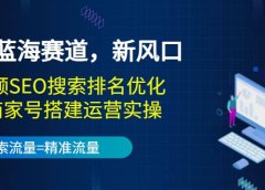 2022蓝海赛道,新风口:短视频SEO搜索排名优化+企业商家号搭建运营实操