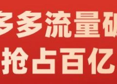 阿杰·拼多多流量破局:如何打黑标,爆款的思路,拼多多流量框架,快速抢占百亿流量