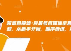 百家号自媒体全套实战赚钱教程,从新手开始,循序渐进,系统的讲解