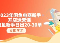 2023年闲鱼电商新手开店运营课:闲鱼新手日出20-30单(18节-实战干货)