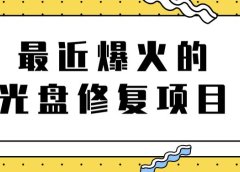 最近爆火的一单300元光盘修复项目,掌握技术一天搞几千元【教程+软件】