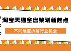 淘宝天猫全盘策划新起点,不同维度拆解行业机会