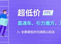 2023超低价·ppc—“直通车、引力魔方、万相台”全渠道·低价扫流核心玩法