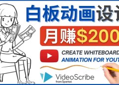 创建白板动画（WhiteBoard Animation）YouTube频道，月赚2000美元