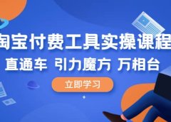 淘宝付费工具·实操课程,直通车-引力魔方-万相台(41节视频课)