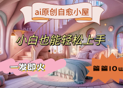 ai原创治愈小屋,小白也能轻松上手,一发即火,篇篇10w+