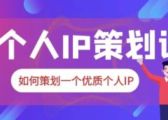 2023普通人都能起飞的个人IP策划课,如何策划一个优质个人IP