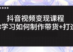 抖音短视频变现课程：带你学习如何制作带货+打造IP【41节】