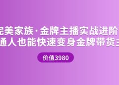 金牌主播实战进阶营 普通人也能快速变身金牌带货主播 (价值3980)