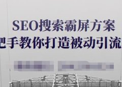 SEO搜索霸屏方案，手把手教你打造被动引流系统【视频课程】