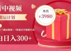 2023年独家抖音中视频搬运计划,每天30分钟到1小时搬运 小白轻松日入300+